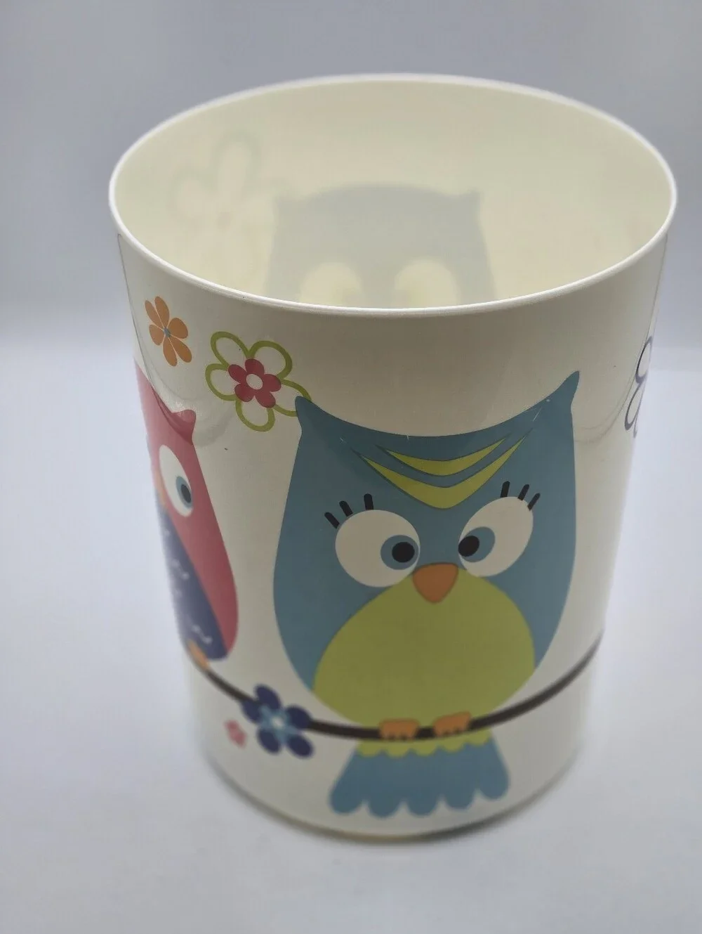 Children's Bathroom Owl Wooden Stool Owl Shower Curtain Hooks Owl Trashcan